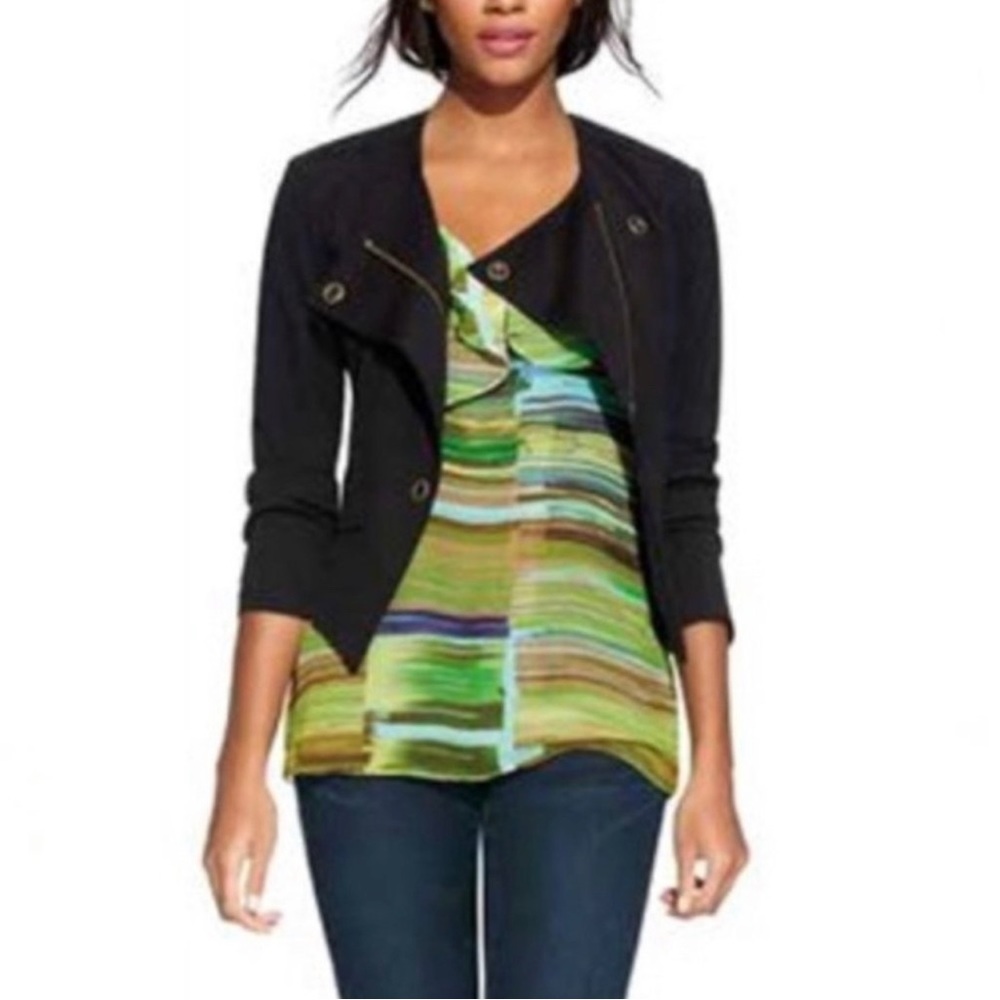 CAbi Babydoll Flutter Cami Medium V-neck Green Top Fully Lined Whimsigoth #605